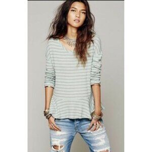 We The Free FREE PEOPLE Long Sleeve Peplum Top